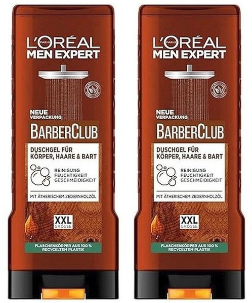 Loreal Men Expert Barber Club 3 In 1 Duschgel Xxl KöRper Haare Bart 2X 400Ml-image