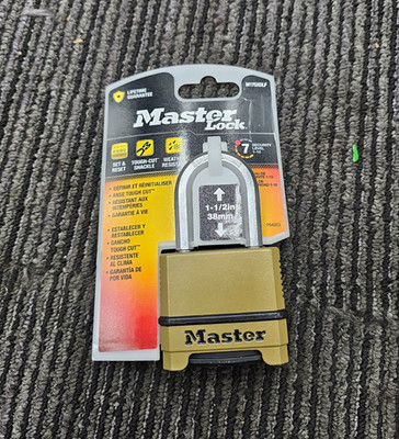 (QTY 2) Master Lock M175XDLF Combination Padlock 1.5in 38mm Tough Cut Shackle