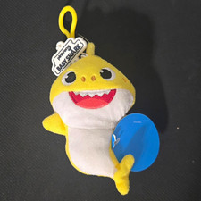 Nickelodeon Pinkfong Yellow Baby Shark Mini Plush Clip On Coin Purse Keychain