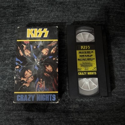 KISS - Crazy Nights (VHS, 1988) Paul Stanley Gene Simmons Eric Carr Bruce Kulick