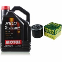 Inspektionspaket 5L Motul 8100 X-Clean+ 5W-30 FüR Hyundai IX20 1.4 1.6 I30 2.0