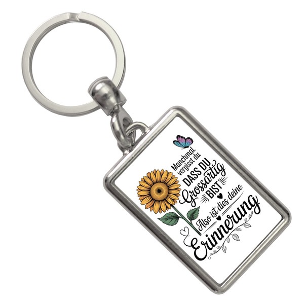 Du Bist Grossartig SchlüSselanhäNger Mit Sonnenblume-image
