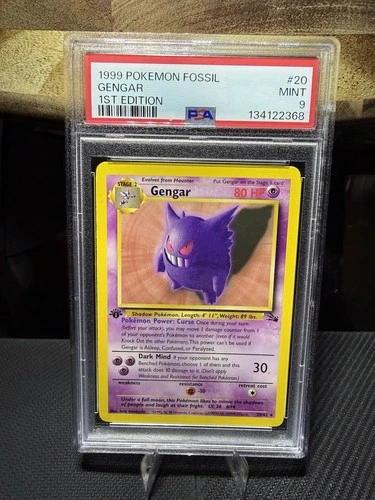 Pokémon Gengar TCG Fossil 1st Edition Nonholo Card 20/62 PSA 9