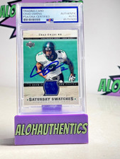 CHAD OWENS SIGNED 2005 UPPER DECK ROOKIE DEBUT CARD SATURDAY SWATCHES PSA HAWAII. rookie card picture