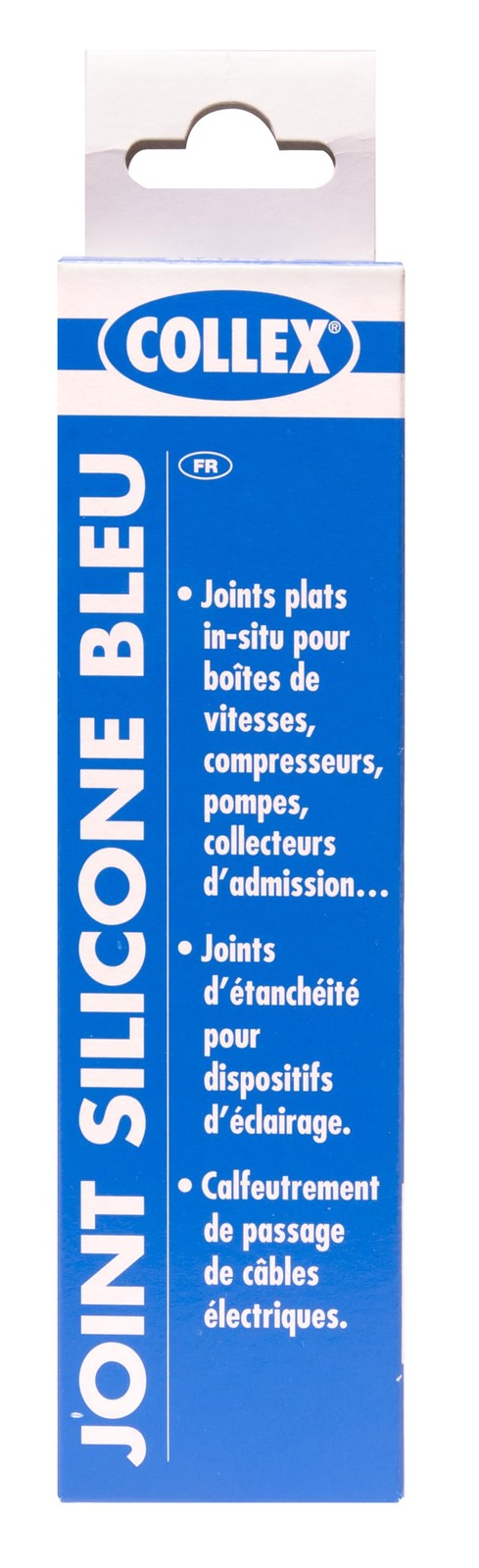 Joint silicone bleu Collex étanchéité plane carter pompe à eau mastic automobile 80ml
