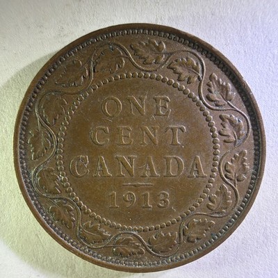 Canada Large Cent 1913 - Copper Edward Coin - 195