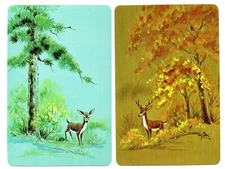 deer  swap cards VINTAGE playing card artist CHRI