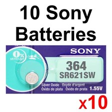 10 NEW SONY 364 SR621SW SR621 V364 LR621 SR60 Watch Battery