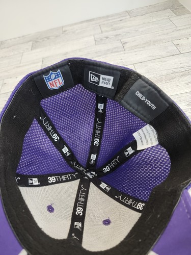 Sombrero Minnesota Vikings New Era 39thirty Niño/Juventud Púrpura Dorado Ajuste Flexible - Imagen 7 de 10