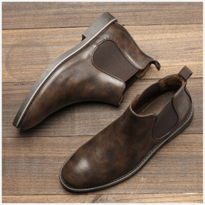 Men Boots Leather Ankle boots Men Casual Shoes Men Flats Shoes Men Shoes