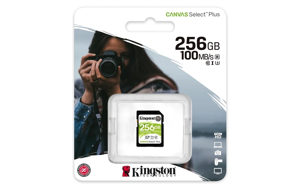 256GB Kingston Canvas Select Plus SD Card Class 10 UHS I Full HD 4K UHD - Image 3 of 4