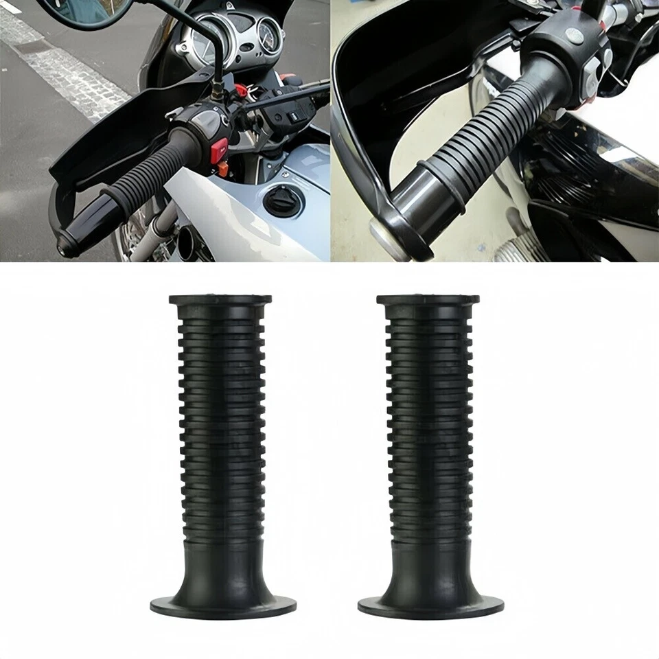 For BMW R1100 R1150 GS F650 Black Rubber 7/8'' Motorcycle Hand Grips Handlebar - Image 2 of 4