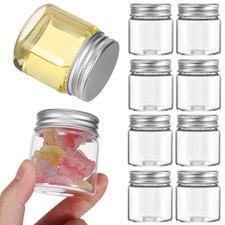 20Pcs Mini Jam Jars Mini Glass Honey Jars Mini Clear Glass Mason Jars 50ml UK