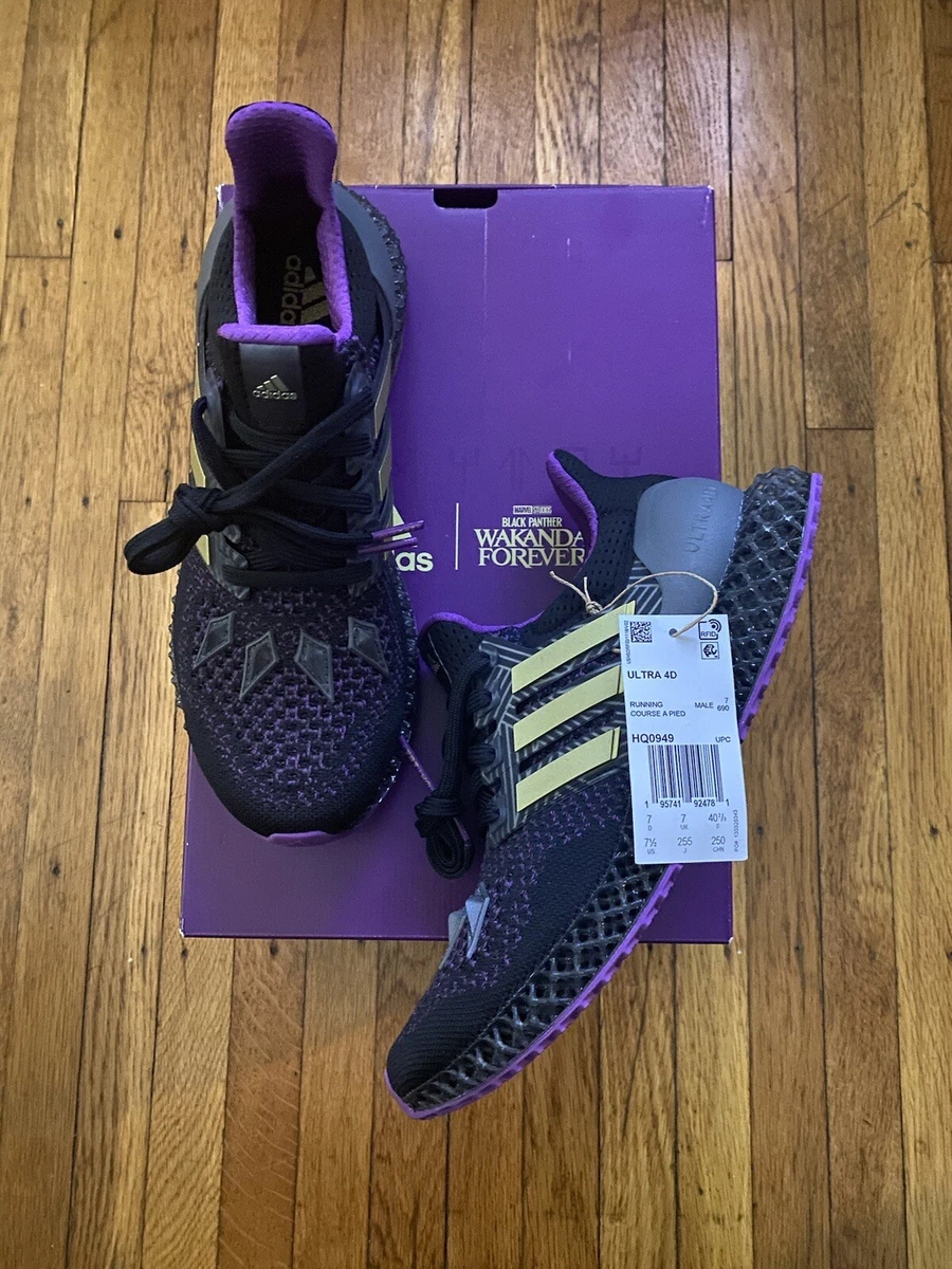 Adidas Marvel x Ultra 4D Black Panther 2 Limited Sneakers Size 7.5