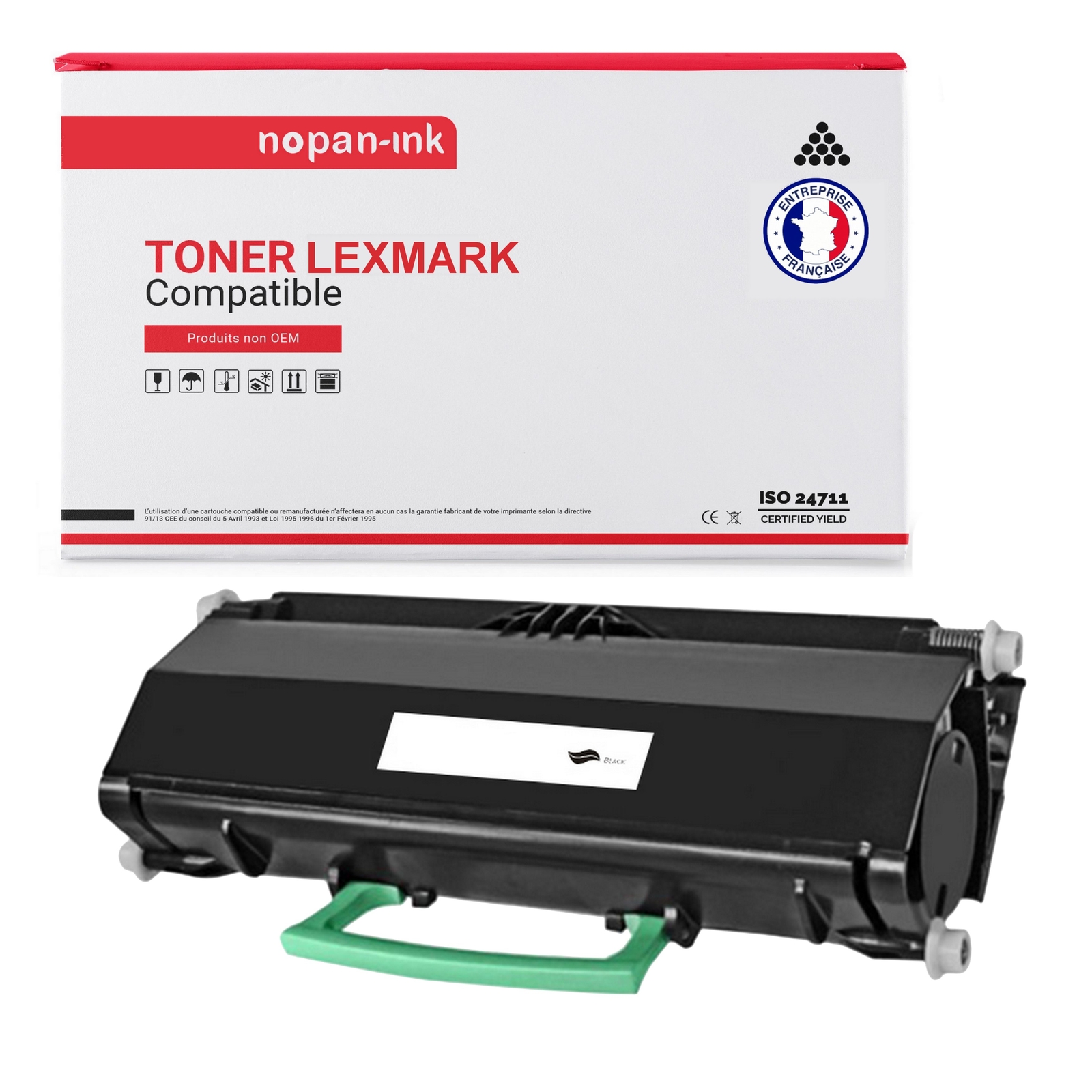 Toner Lexmark E250A21E compatible noir pour remplacer la cartouche E250A11E vide