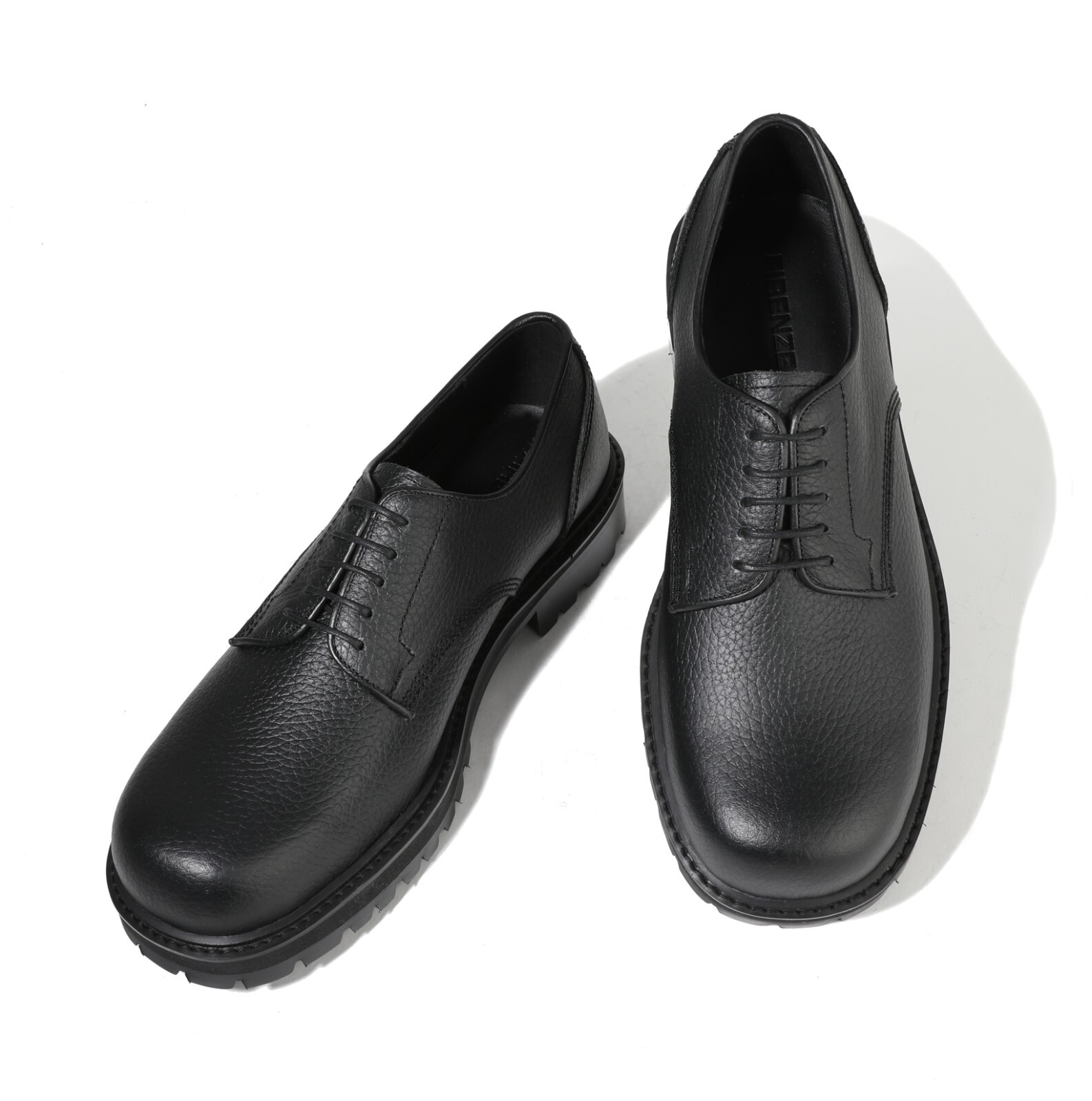 SAOLA Scarpe eleganti Firenze Atelier uomo Embo in pelle nera Oxford Derby suola Commando