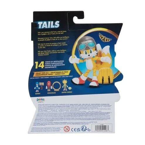  Sonic the Hedgehog 2 The Movie 4 Articulated Action Figure  Collection (Tails) : Toys & Games