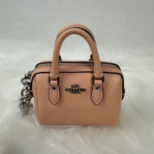 Coach Mini Rowan Satchel Bag Charm In Faded Blush Keychain CU279 NWT