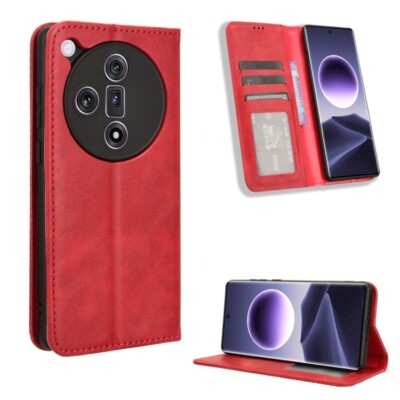For OPPO Find X7 5G Magnetic Buckle Retro Texture Leather Phone Case Cover