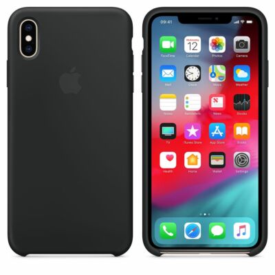 【美品】Apple iPhone Xs Max 256GB ブラック ケース付き Genuine Official Apple iPhone XS Max Black Silicone Case - MRWE2ZM