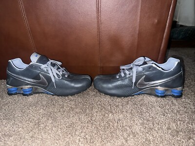 Size 9.5 - Nike Shox R4 White Metallic Silver - Used | eBay