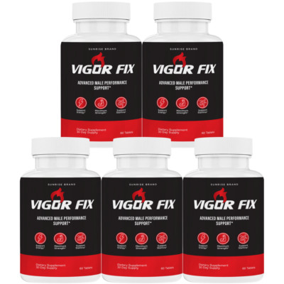 Vigor Fix Male Health Pills to Enhance Masculine Vitality and Libido - 5 Pack
