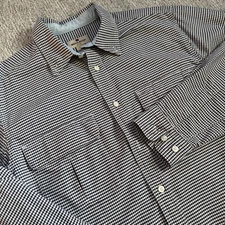 Woolrich Button Down Mens L Checkered Roll Tab Outdoor Flap Pocket Flannel