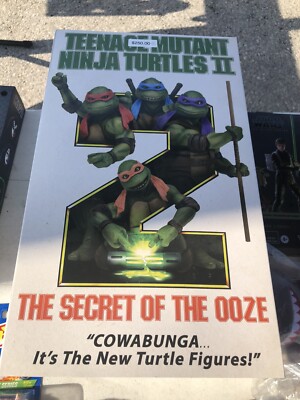 NECA TEENAGE MUTANT NINJA TURTLES II SECRET OF THE OOZE VHS BOX STYLE 4 PACK NEW