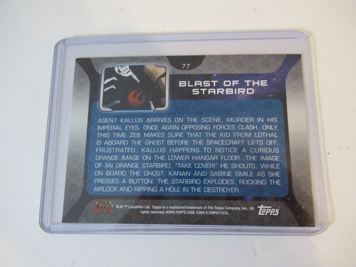 2015 Topps Star Wars Rebels 77 Blast of the Starbird Refractor Foil Trading Card - Picture 7 of 7