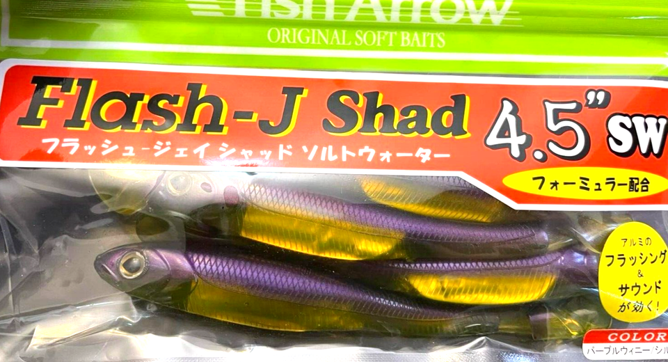Fish Arrow Soft Leurre Flash J Shad Plus 4 Pouce 5 Morceau per paquet