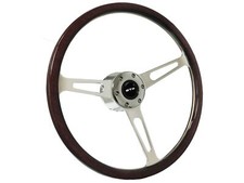 1969-73 Pontiac Gto 6-bolt Classic Espresso Wood Steering Wheel Kit White
