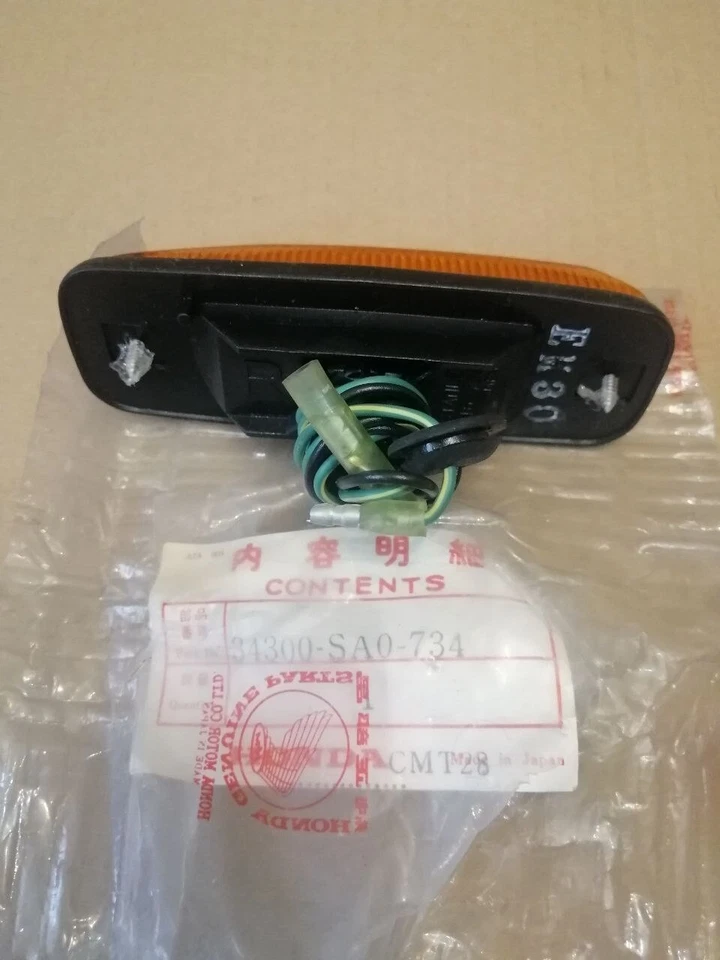 Juego de luces de señalización lateral de señal de giro trasera Honda 34350-SA0-733 /34300-SA0-734OEM NUEVO Foto 3 de 4
