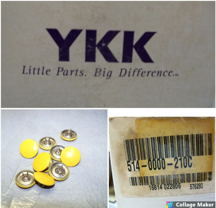 Sujetador de ropa SX 2 puntas botón broches de presión YKK lote de aproximadamente 8000+ broches de presión Foto 4 de 4