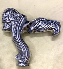 Handmade Silver Aluminum Skull Derby Handle Only for Wooden Walking Stick Cane