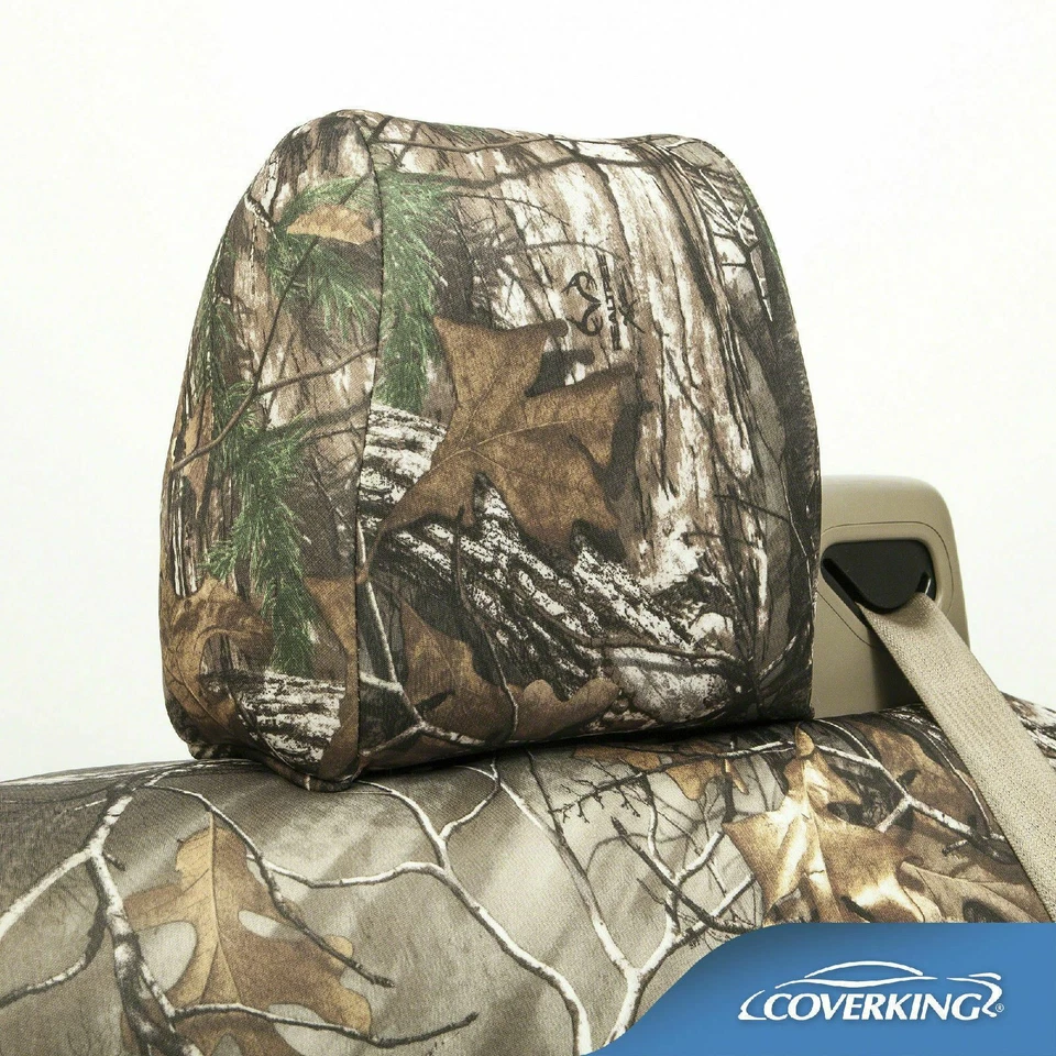 Fundas de asiento delanteras Coverking Neosupreme Realtree Xtra camufladas para Toyota Tundra Foto 3 de 4