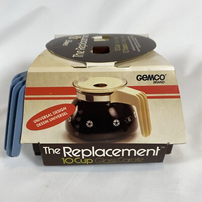 VTG Gemco Replacement Coffee Pot Glass Carafe 10 Cup 1983 New *READ*