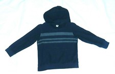 Janie and Jack Hooded Sweatshirt for toddler boy/Navy Blue Gray Stripes/Size 4T
