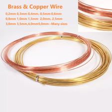 Soft Copper Round wire Brass round wire Bare 0.2mm to 5.0mm jewellery/craft