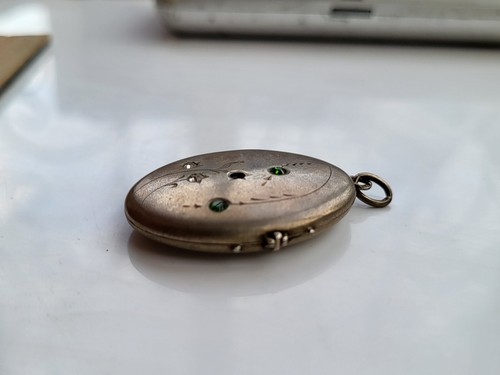 Antique Tsarism Imperial Silver 84 Oval Photo Locket Pendant 8.84g RARE ITEMS - Picture 4 of 12