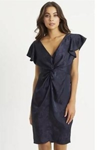 lipsy glitter knot front bodycon dress