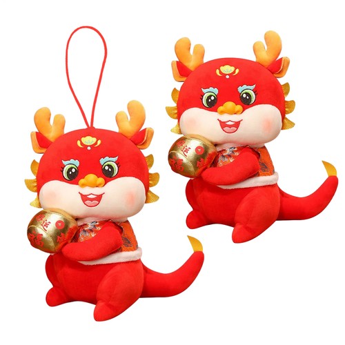 2024 Chinese New Year Decor Zodiac Dragon Plush Pendant Stuffed Dolls,20/25/30CM