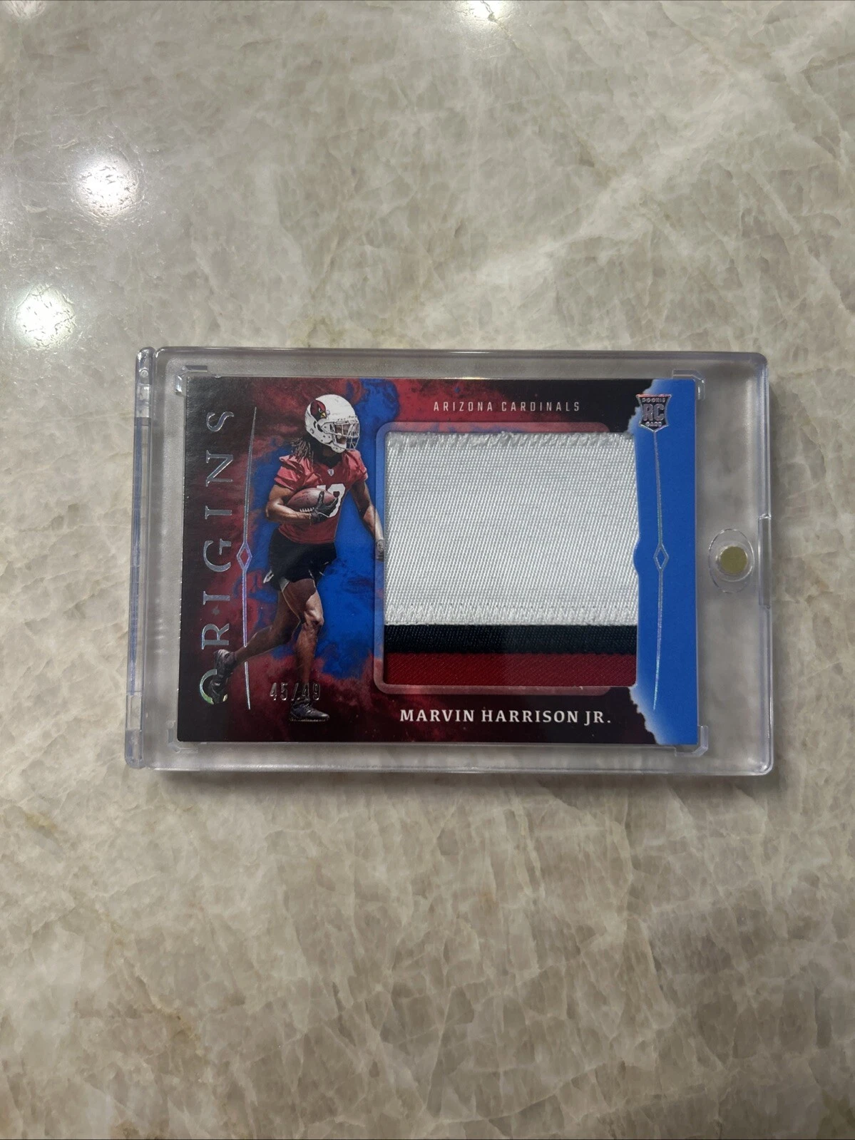 Marvin Harrison Jr. Panini Origins Rookie Patches #RPTMHJ Blue