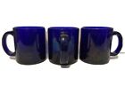 New ListingVintage Mugs Cobalt Iridescent Blue mugs made in Usa lot of 3