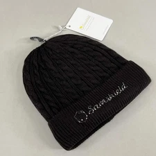SAMSHIELD Mira Crystal Equestrian Beanie Hat Women's Sz One Size Fits All Black