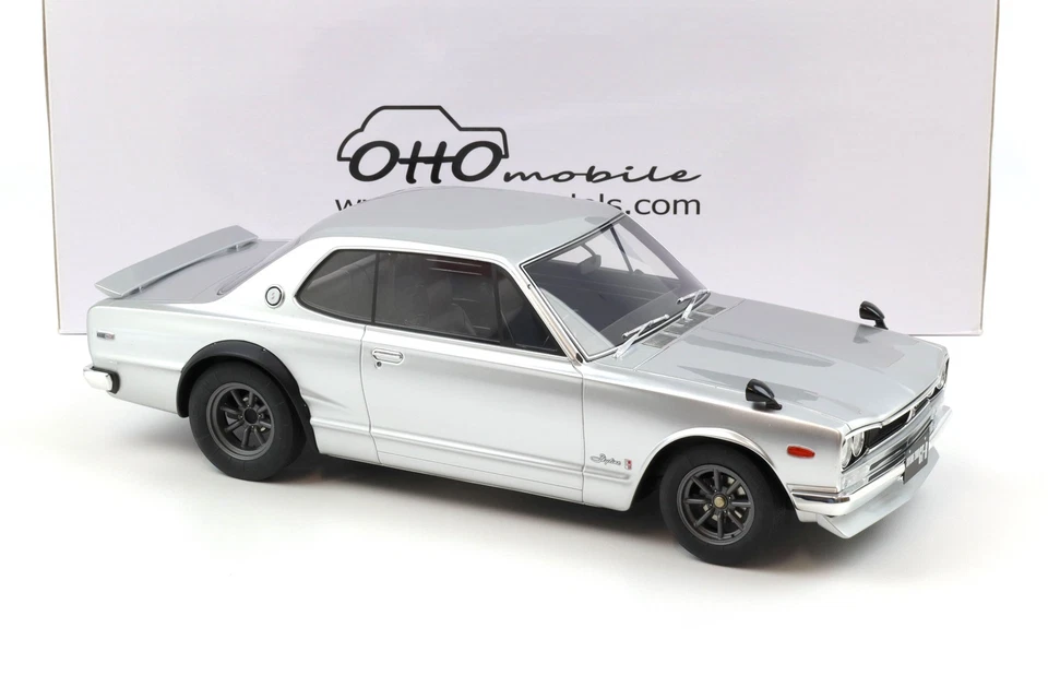 1:12 OTTO Mobile G094 Nissan Skyline 2000 GT-R (KPGC10) Argento 1971 - Immagine 2 di 4