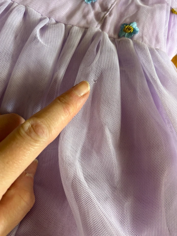 Mini Bernie Girl's Size 11 - 12 Y Embroidered Floral Dress Boden knock-off - Image 2 of 4