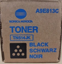 Genuine Konica Minolta TN514JK (A9E813C) Black Toner Cartridge - NEW SEALED