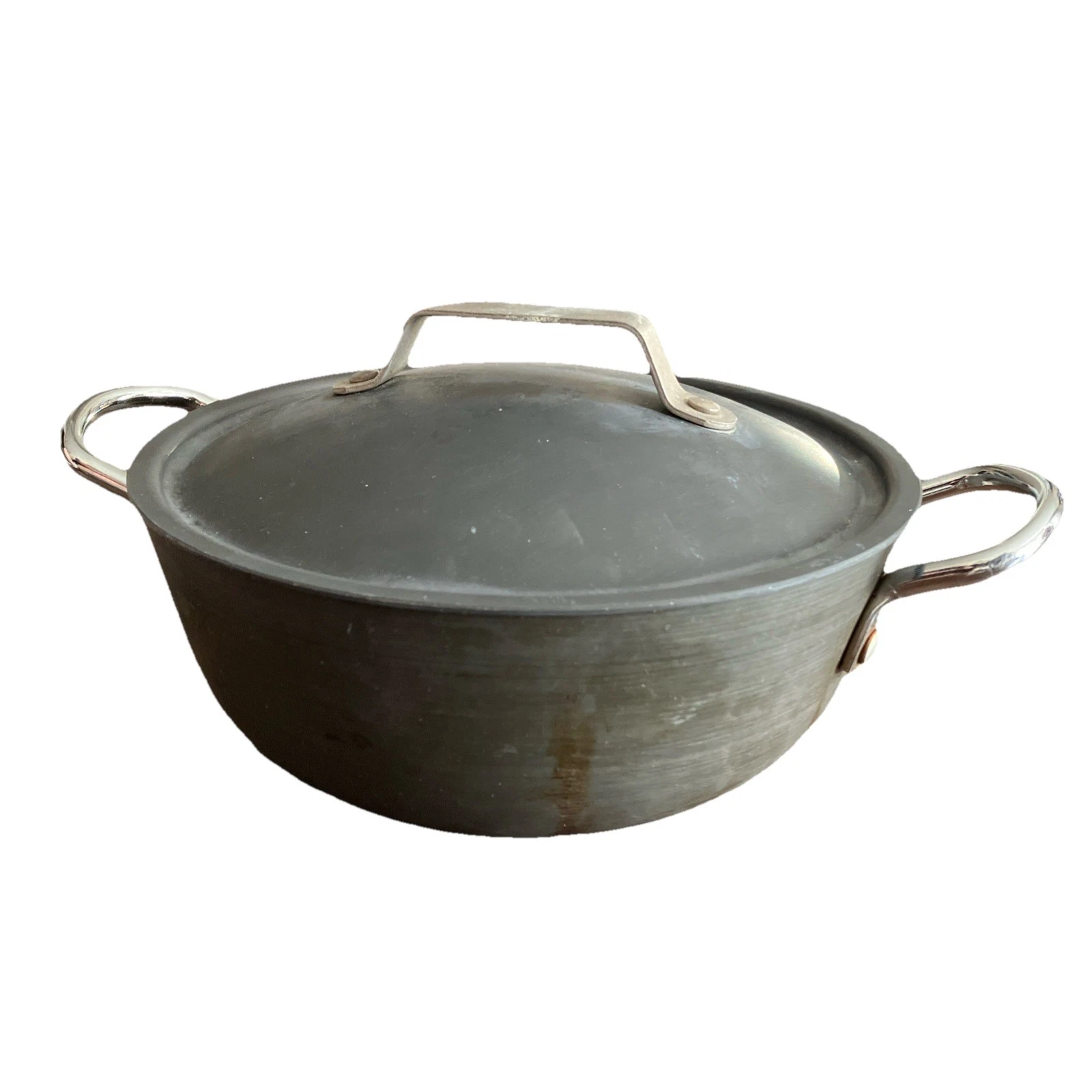 Calphalon Roaster 2 Qt Commercial Hard Anodized Aluminum Chefs Casserole Pot Lid