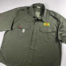 Rothco BDU Shirt Mens XL Olive Drab Vietnam Fatigue Veteran Embroidered Tactical