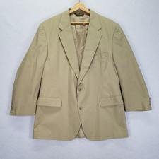 Vtg Brooks Brothers 46L Traditional/Classic Fit Tan Cotton Sport Coat Blazer USA